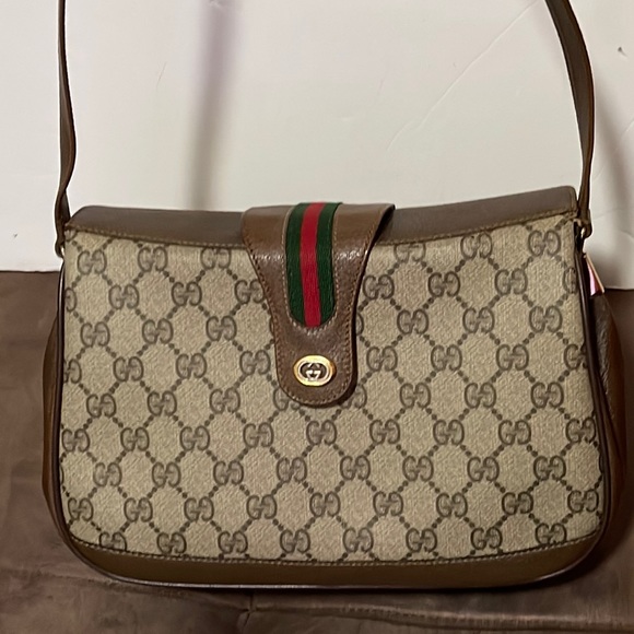 Gucci Handbags - Gucci Shoulder Bag  Browns PVC